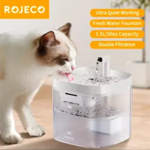 ROJECO Pet Smart Water Purifier Fountain Automatic Pet Water Dispenser