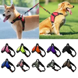 Pet Dogs Adjustable Harness Vest,150cm Strong Dog Leash Reflective Drag Pull Tow