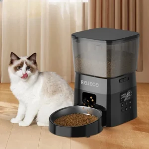 Automatic Pet Feeder Button Version Cat Food Dispenser Accessories Smart Control