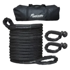 1"x30'Towing Rope Kinetic Recovery Rope Heavy Duty  Snatch Energy Rope w/Shackle