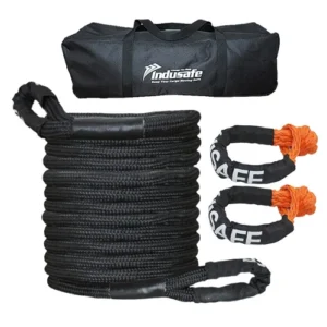 1" x 30' Kinetic Energy Recovery Rope Tow Strap Heavy Duty Snatch Rope W/Shackle