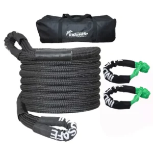 Kinetic Energy Recovery Rope Tow Strap 7/8" x 30' 30580lbs Heavy Duty w/Shackles